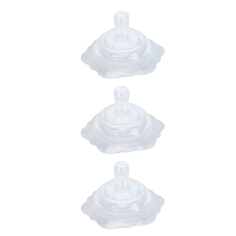 3Pcs Teat Shields 2 Layer Protective Cover for Breastfeeding Nursing