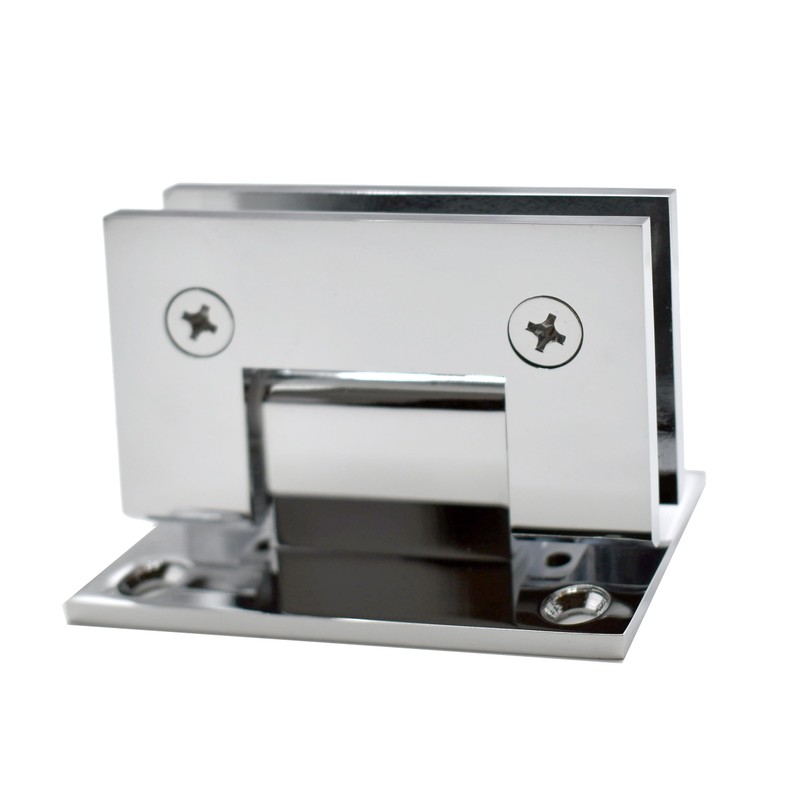 MONT HARD Chrome Shower Hinge - Square Full Back Plate,