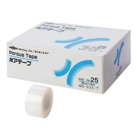 Million Aid MD-025-T Pore Tape, Plastic, Surgical Tape, 1.0 inches x 39.4 ft (25 mm x 9 m), Translucent, 12 Rolls