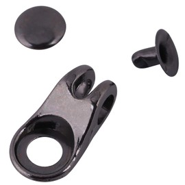 Oumij Rivet Boot Hooks Metal 20 x Boat Lace Hooks Lace Fittings Buckles with Rivets Leather Boot Shoes Climbing Repair Buckle for Repair/Camp/Hike/Climb Accessories (5 x 4 x 2 cm, Grey)