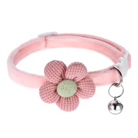 Adjustable Safety Kitty Collars, Breakaway Cat Collars with Bells for Cats Pink Collar for Cats Pink Cat Collar with Bell Cat Collar with Flower Cute Cat Collars for Girl Cat Puppy and Small Pets