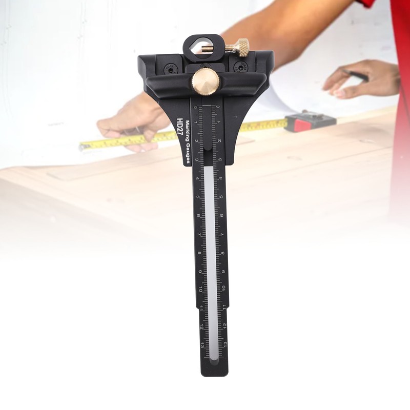 Woodworking Scriber Aluminium Alloy Multifunctional Marking Line Ruler T Type