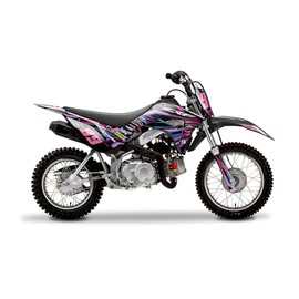 Kalair GFX Graphics Kit for Honda CRF110F (2019-2024) PRIME Series Pink 16 Mil - Dirt bike Custom Racing Graphics Decals Stickers Kit, no-plastics