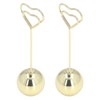 2Pcs Table Number Holder Heart Shaped Firm Stable Premium Metal