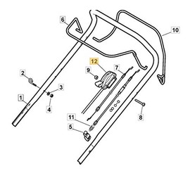 Genuine Mountfield Throttle/Choke Cable Part No 181005512/0 For SP533 SP533ES SP53