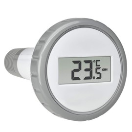 TFA Dostmann Palma 30.3067.10 Digital Wireless Pool Thermometer for Swimming Pool/Pond/Pool/Ice Bath/Whirlpool, Includes Indoor Thermometer, Max-Min Values, 60 m Range, 70 x 23 x 98 mm, Anthracite