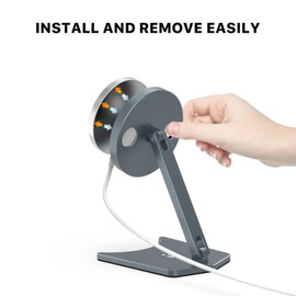 BestPriceCenter Adjustable Metal Stand for Magnetic Wireless Charger – Foldable Angle Holder for Desk or Travel – Premium Aluminum Base (Dark Grey)
