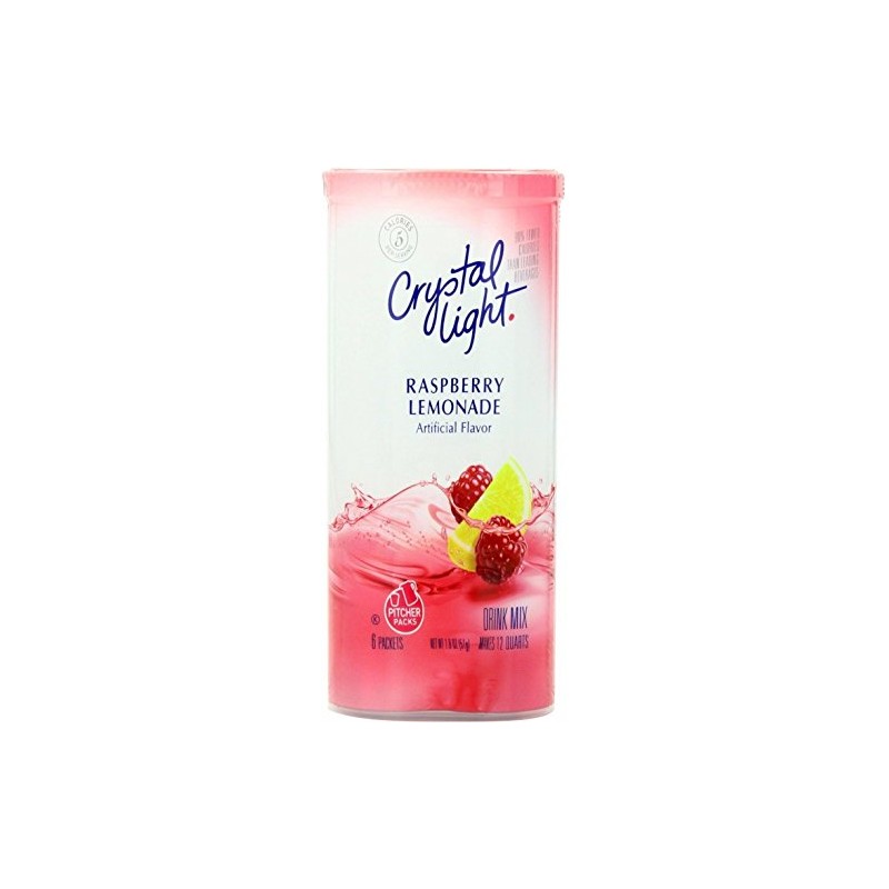 Crystal Light Raspberry Lemonade, 12 Quart 1.8 Ounce Canister (Pack