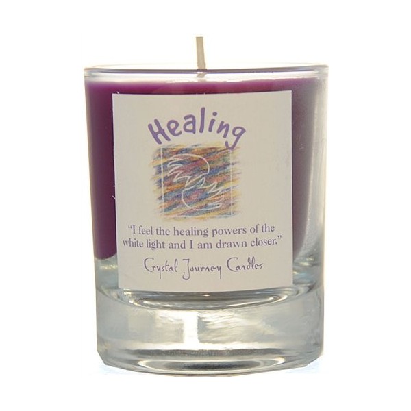 Crystal Journey Herbal Magic Glass Filled Votive Soy Candle - Healing
