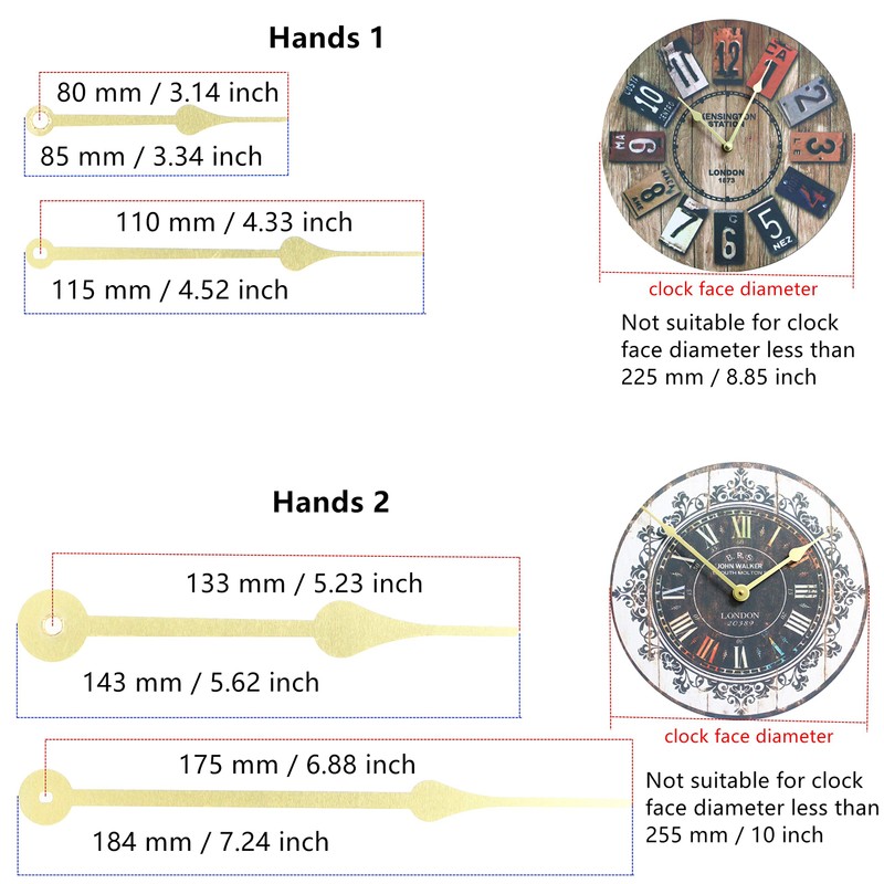 Youngtown 12888 High Torque Long Shaft Clock Movement Mechanism with