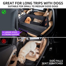 TKYZ Medium Dog Car Seat,Back Seat Extender for Dogs,Waterproof Large Dog Seat Cover for Backseat, Pet Bed for Car Hammock(Black-s)