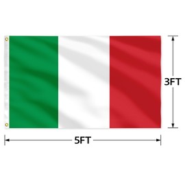 Italy Flag 3x5 Feet(90cmx150cm) Durable And Colorfast With Brass Lock Ring Suitable For Indoor And Outdoor Decoration.
