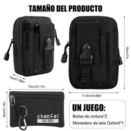 Bolsa de Táctica, 3Pcs Bolsa de Táctica de Sistema Molle, Bolsa Táctica Molle con Mosquetón, Bolsas Tácticas Cuadradas con Ganchos de Resina, para Escalada Senderismo Camping Deporte al Aire Libre (3)