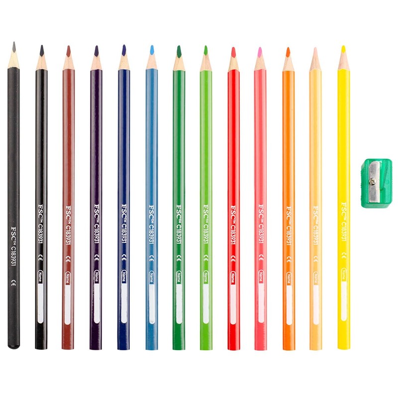 Kores - Kolores, 12 Triangular Shape Colouring Pencils - Twist