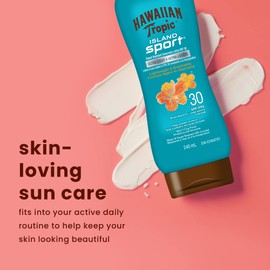 Hawaiian Tropic Island Sport Ultra-light Sport Sunscreen Lotion, SPF 30, Broad Spectrum Protection, 240mL