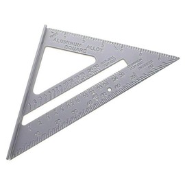 Aluminum Alloy Roofing Square,7" Rafter Angle Measure Triangle Guide Angle Protractor Miter Framing Measurement Carpenter Framing Measuring Tool