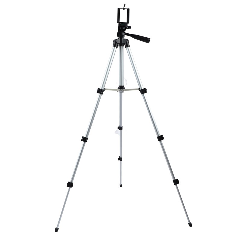 Camera Tripod with Mobile Phone Holder Portable Extendable Travel Camera