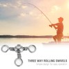 VGEBY 20pcs Three Way Swivel T-Turn Fishing Rod Swivel 3
