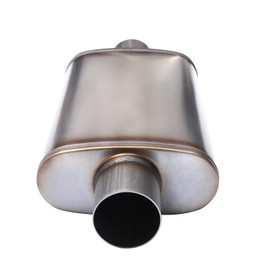 Floshine Universal Stainless Muffler Straight-Through Performance Muffler Exhaust FH1235 (center in | center out, 2.75")