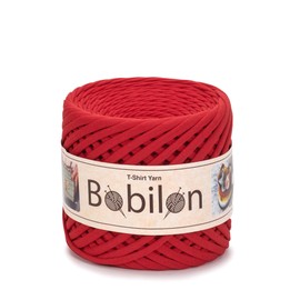 T-Shirt Yarn Fettuccini Zpagetti Ball 3-5 mm T-Shirt Yarn for Crochet Knitting, Mask Ear Ties, Organic Cotton T-Yarn, Macrame T Yarn, Jersey Yarn, Lady in Red
