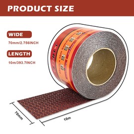 GEOGIEEW Selbstklebendes Schleifpapier Rolle, Diamant Form Selbstklebendes Sandpapier, 93 mm x 10 m | Grit 180 | Schleifblöcke für Holzbearbeitung, Metall, Kunststoff, Automotive