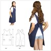Soft Cotton Linen Apron Solid Color Halter Cross Wrap Aprons