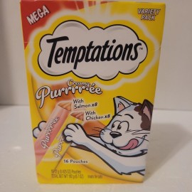 Unbranded TEMPTATIONS Creamy Salmon and Chicken Lickable Cat Treats ,12g Pouches