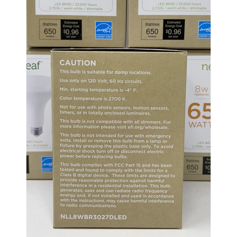 New Leaf (LOT OF 6) NewLeaf Dimmable LED Warm White