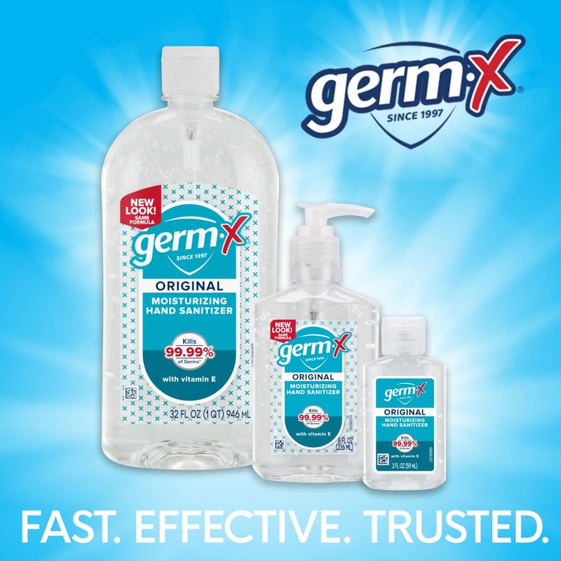 Germ-X Original Hand Sanitizer, 2 Fl Oz (Pack of 48),
