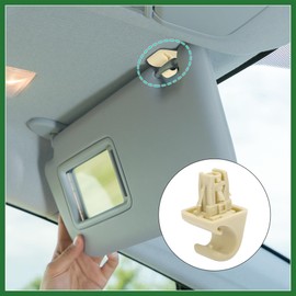 Motoforti Beige Car Plastic Sun Visor Hook Clip Bracket Retainer 74348-33040 for Toyota Highlander Camry Corolla Matrix RAV4 Long-Lasting