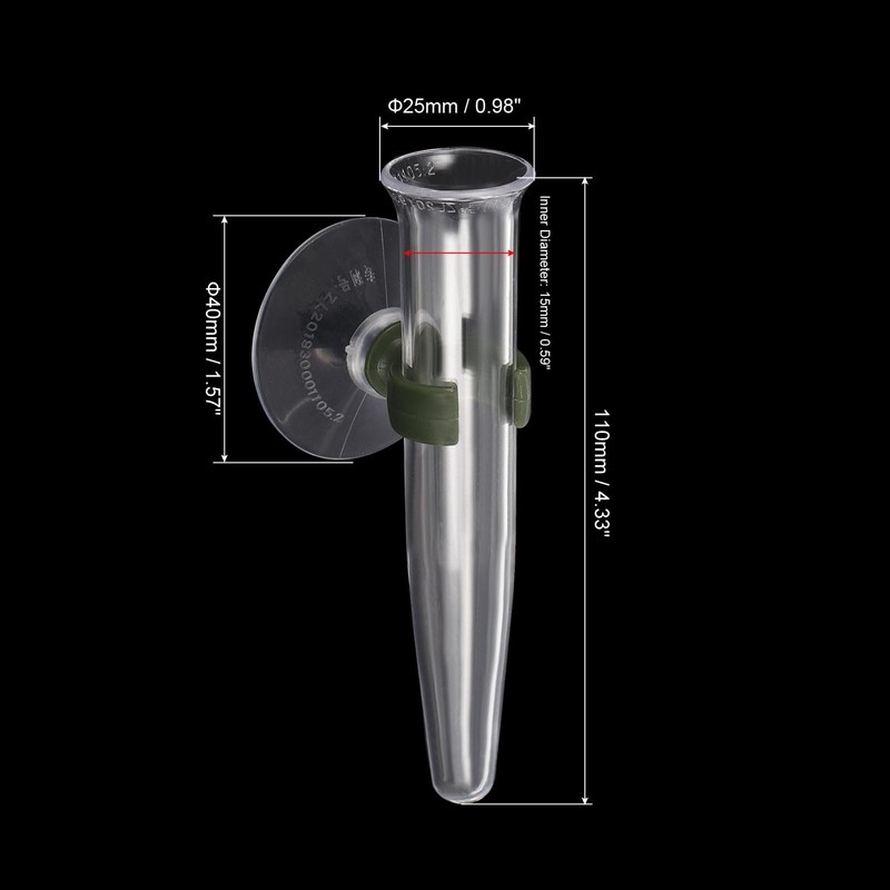 PATIKIL Floral Water Tubes with Suction Cup, 3 Pcs 0.6"