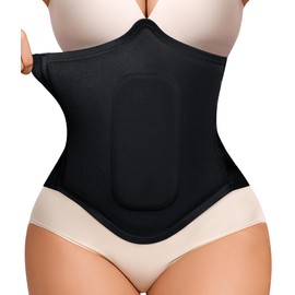 YERKOAD 360 Bbl Lipo Foam Ab Board Post Surgery Abdominal Compression Board Belly Lipo Wrap Recovery Waist Cincher (Black, Medium)