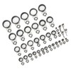 37Pcs Fishing Rod Guides Top Tip Ring Telescopic Surf Casting