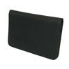 Leather Top Stub Checkbook Cover, Black