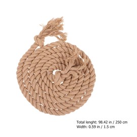 Holibanna Fashion Belt Brown Belt Waist Belt for Adults Cotton Linen Waist Belt Decor Mens Belts Costume Accessories for Pastor Costume Accessory Super Long Waist Rope Long Belt Man