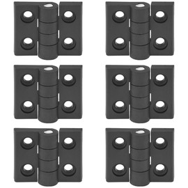 6 PCS Nylon Hinges – Cabinet Door Bearing Hinges, Black Plastic Hinges (55 * 45mm)