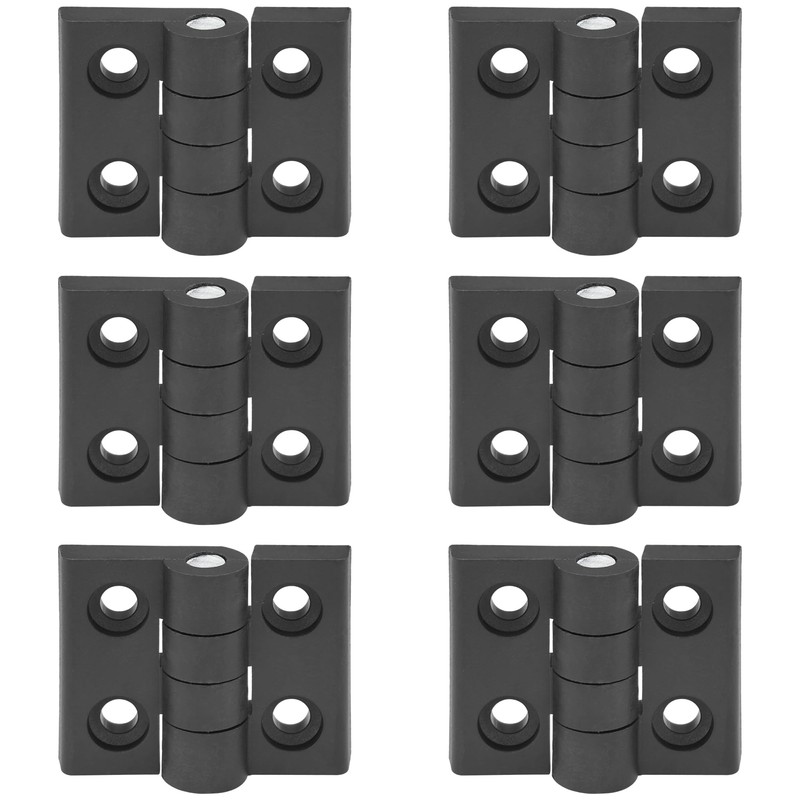 6 PCS Nylon Hinges – Cabinet Door Bearing Hinges, Black