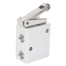Pneumatic Push Button Air Valve - 3 Way 2 Position Manual Control for Air Flow, Cylinders, Horn Pull Diaphragm Mechanical Equipment