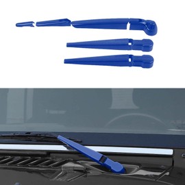 RAZPOY JK Windshield Wiper Blade Trim, 3PCS Front & Rear Window Wiper Blades Cover Compatible with Jeep Wrangler JK JKU 2007-2017, Blue