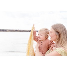 OB DESIGNS - Eco-friendly Cotton Muslin Doudou and Teether Natural Beech Wood Newborn Baby Sleeping Blanket Machine Washable