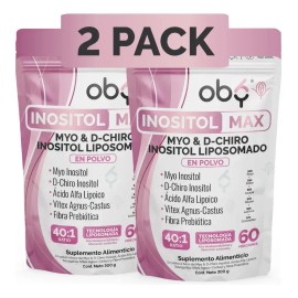 Oby - Myo Y D-chiro Inositol Max 40:1 Liposomal Forte | Acido Alfa Lipoico, Prebioticos Y Vitex Agnus, Vitaminas Mujer Mayo Myonisitol |...