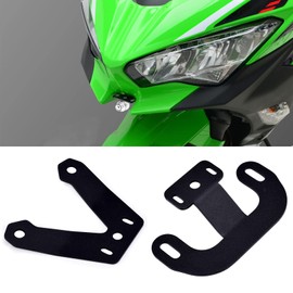 Motorcycle Accessories Navigation Bracket Front/Rear DVR Data Logger Fit for Kawasaki Ninja 400 Ninja400 2018-2024 (Front+Rear)