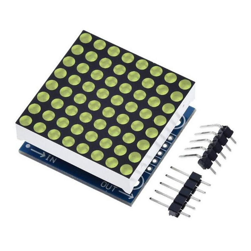 Youmile 2pcs MAX7219 8x8 Dot Matrix Single Green Light MCU