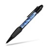 1x Black Ballpoint Pen (Photo Insert) - Forget-Me-Not Flowers Purple