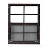 Shed Window 18x23 Brown Flush - Vertical Slider with Built-in