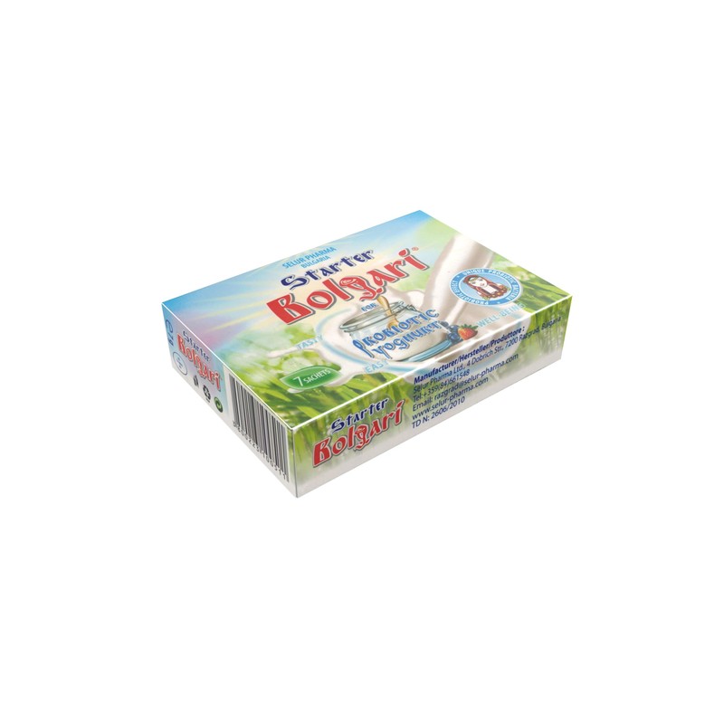 Bolgari Yoghurt Ferment, 7 Bags, Freeze-Dried Starter Cultures for Yoghurt