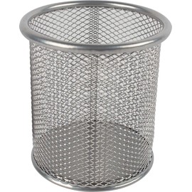 Q-Connect Mesh Pen Pot Silver KF00846