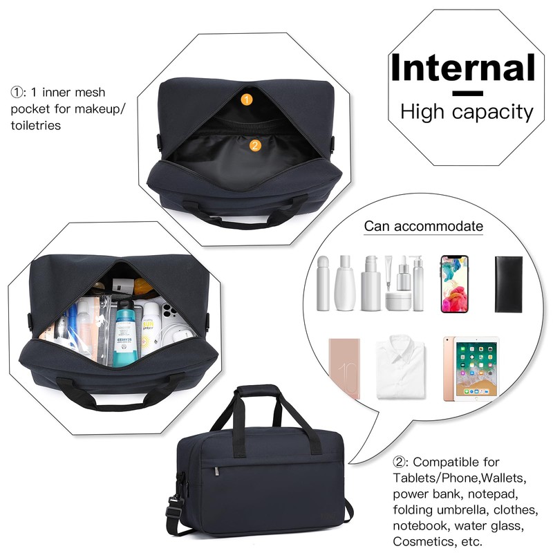 KONO Ryanair Travel Bag Hand Luggage Bag Unisex Gym Handbag