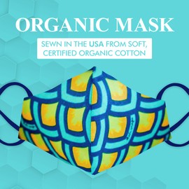 Meli Wraps - Reusable Cotton Face Masks, Washable Face Mask with Adjustable Ear Loops, Large Face Mask for Men, Women and Children, With Scales Mask Design