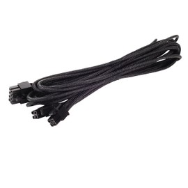 SilverStone SST-PP06B-EPS55 - 55cm EPS/ATX 8pin(4+4) Sleeved PSU Cable, black
